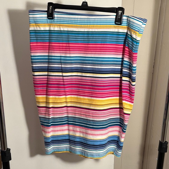 Striped Multicolor Women's Pencil Skirt - Picture 1 of 4
